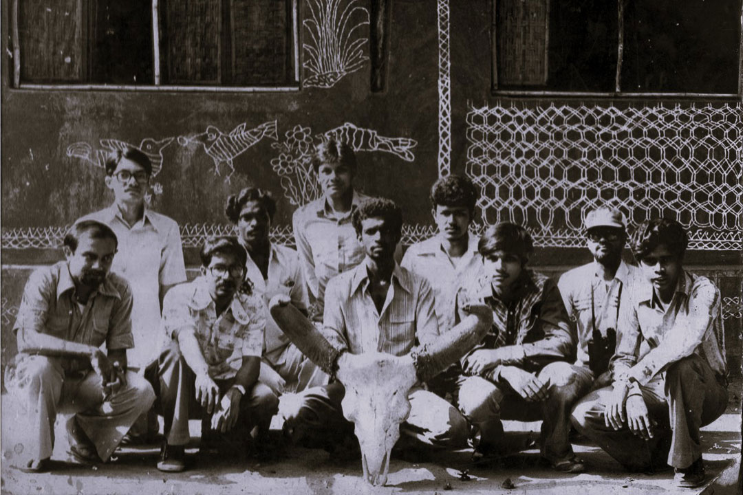 Photograph of N Shiva Kumar with friends